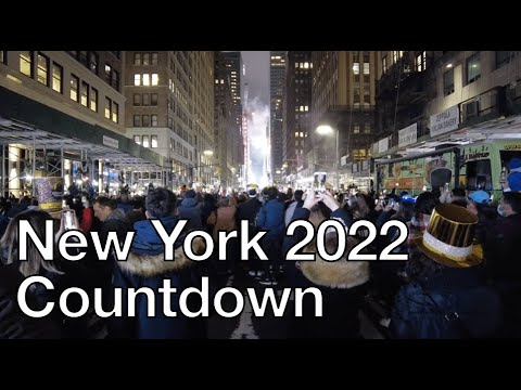 New Year 2022 NYC Countdown near TimesSquare