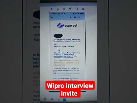 Wipro interview invite mail