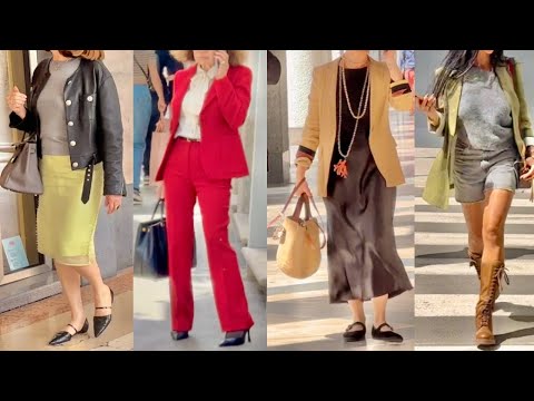 MILAN STREET FASHION 45+ 🇮🇹 SHOE TRENDS 2024 👠Ballet flats •Kitten heel•Boots •Sneaker