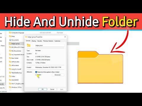 How to Hide and Unhide Folder In Windows | Folder Hide