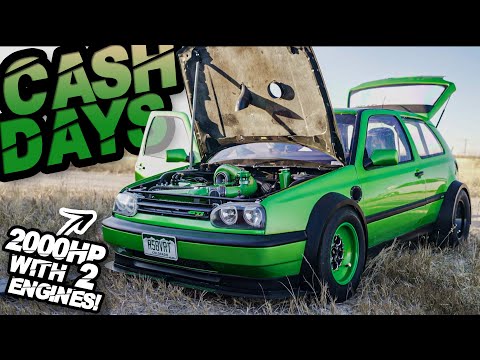 2000HP VW Golf with Twin VR6 Engines STREET RACING! (Colorado Cash Days)