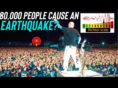 Can 80,000 People Cause an Earthquake by Jumping? Lets Find Out - Five Finger Death Punch