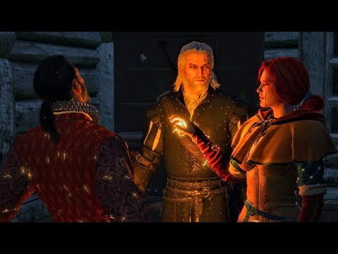 Geralt and Triss Burn Down Witch Hunter Base and Kill Caleb Menge (Witcher 3)