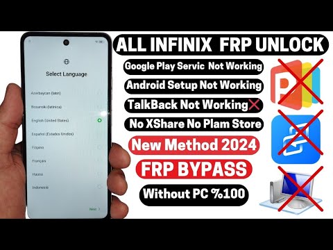 All Infinix FRP Bypass Unlock Without Pc 2024 - No Xshare - No Activity Launcher Android 13/14 X6836