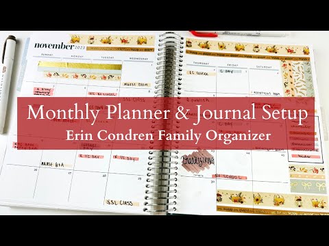 Monthly Planning & Journaling Routine | November Calendar Setup & Book Journal | #erincondren