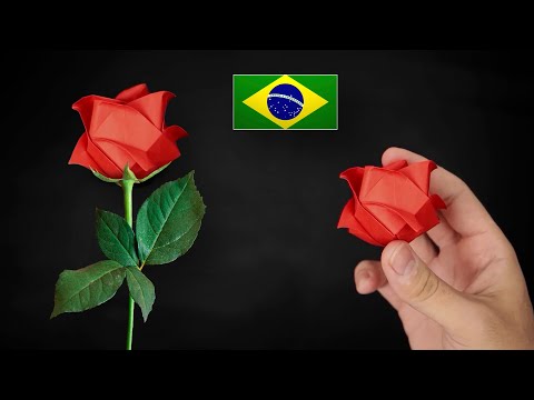 Origami Rosa Kawasaki - Versão Simplificada