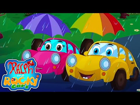 Rain Rain Go Away | Rain Song | Nursery Rhymes For Babies | Car Cartoons with Ralph and Rocky