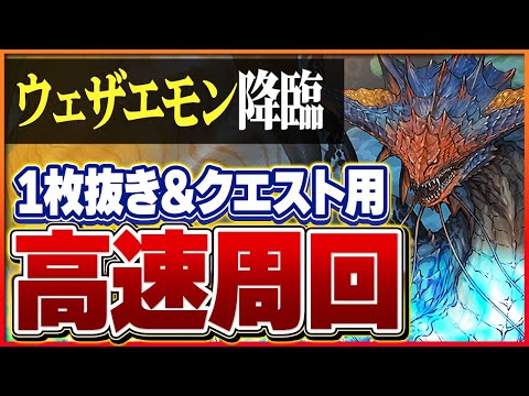 【ウェザエモン降臨】ネロミェールで快適周回！1枚抜き&クエストクリア用編成！【パズドラ】