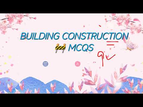 BUILDING CONSTRUCTION MCQ'S SERIES PART 09 #civilengineering #examsarecoming #yt #likeandsubscribe