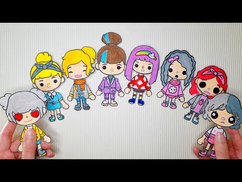 Paper DIY | BlindBag TocaBoca Characters | Paper Doll | Paper Story