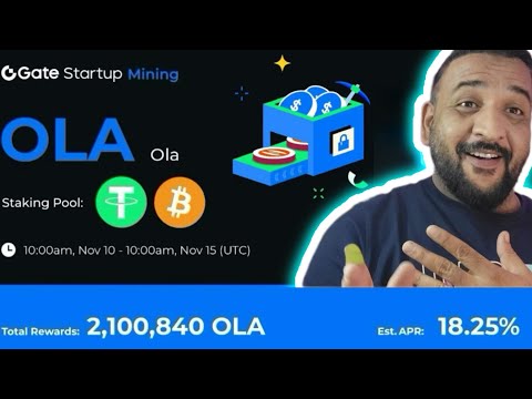 OLA COIN AIRDROP || OLA COIN PRICE || GATE.IO STAKING FOR AIRDROP || FULL DETAIL