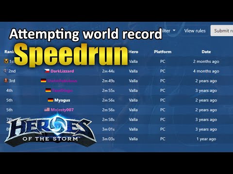 I attempt a World Record in HotS (Speedrun).