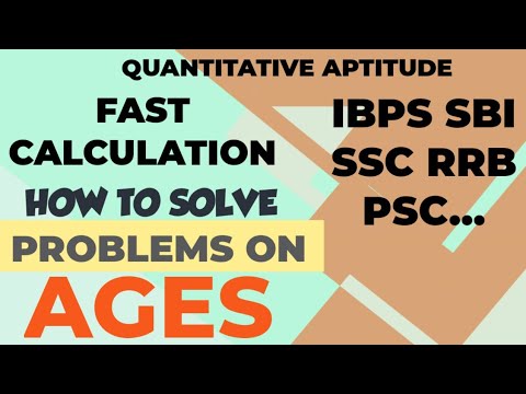 @MYEXAMCOACHING || FAST CALCULATIONS || PROBLEMS ON AGES