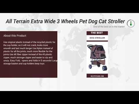 All Terrain Extra Wide 3 Wheels Pet Dog Cat Stroller