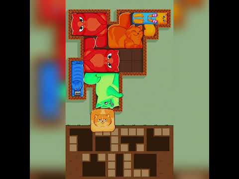 Can You Solve the Cat Block Puzzle? Test Your Skills! #catpuzzle #meow #gamingshorts