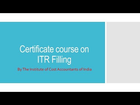 Certificate Course on Return Filing by ICAI-CMA