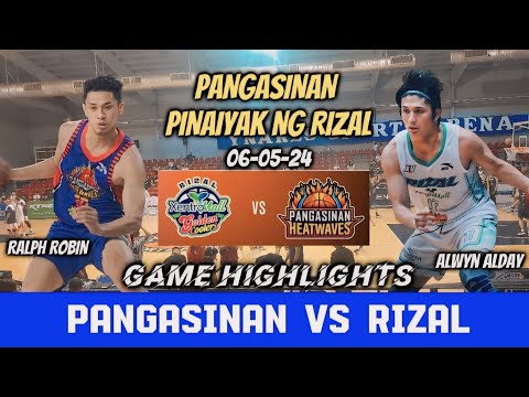 MPBL 2024 | Pangasinan vs Rizal - Game Highlights | Rizal naitakas ang panalo 76-74 | 060524