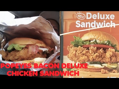 Popeyes Bacon Deluxe Chicken Sandwich #popeyesspicychickensandwich