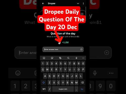 Dropee daily question of the day 20 Dec | Dropee question of the day | dropee today question