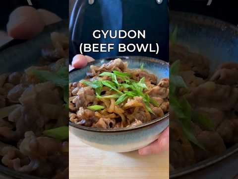 🍚 Gyudon (beef bowl) #shorts #cooking #japanesefood #beef #easyrecipe #asmrfood #gyudon #food