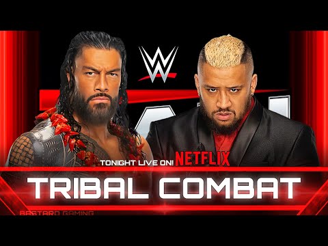 Roman Reigns VS Solo Sikoa - Tribal Combat |  Full Match WWE Raw Netflix | Full Match Highlights