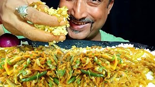 SMALL FISH DRY CURRY WITH BASMATI JEERA RICE ASMR *FOOD EATING* SHOW #asmreatsrk #smallfish