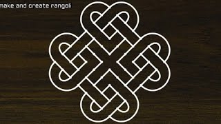 8*1 interlaced dot love rangoli \\ design make rangoli with 8 dot || easy rangoli design