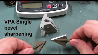 VPA Single Bevel 35 degree sharpening and sharpness test