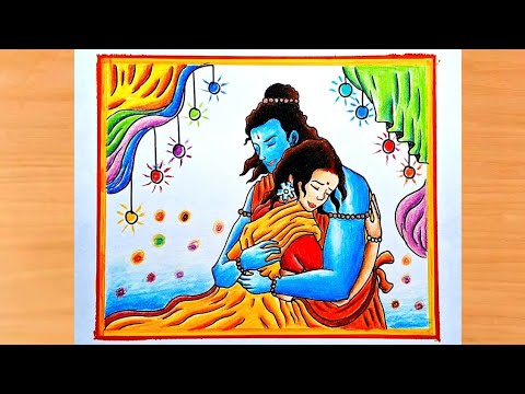 Beautiful Ram Sita drawing ❤️ | Shree Ram Sita drawing easy | Lord Ram Sita drawing | Easy drawings