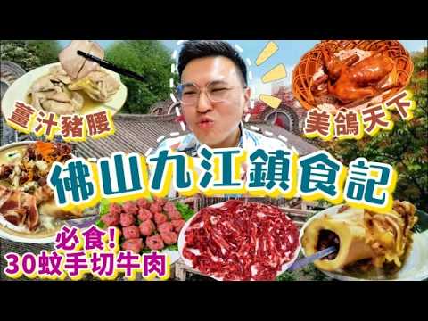 【佛山九江鎮美食之旅】驚艷級薑汁豬腰😎牛肉火鍋啜牛骨髓🥳美鴿天下地道乳鴿風味😍佛山九江鎮美食｜粵語中字｜4K Eng CC