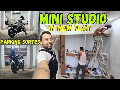 New Flat Ka STUDIO Work Started & 1st Time HIMALAYAN 450 & NINJA Ko New Parking Le Aaya 🔥