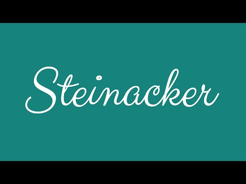 ✎ Steinacker ✎ English Cursive Handwriting Tutorial