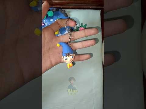 Noddy's keychain with clay ✨#art #clayartidea #shortsviral