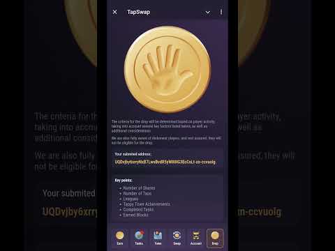 Tapswap Airdrop #shorts #youtubeshorts #tapswap