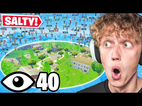 I Got 40 Players To Land At SALTY SPRINGS In OG Fortnite!