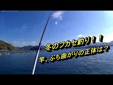 冬のフカセ釣り！！　初ポイントで、竿ぶち曲がり！！