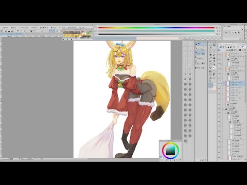 無言で作業垂れ流し【お絵かき/尾丸ポルカ】