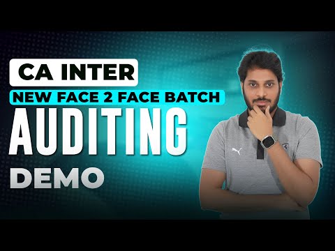 New CA INTER AUDIT Lectures | F2F Classes Recorded Version | Jan 2025 | May 2025