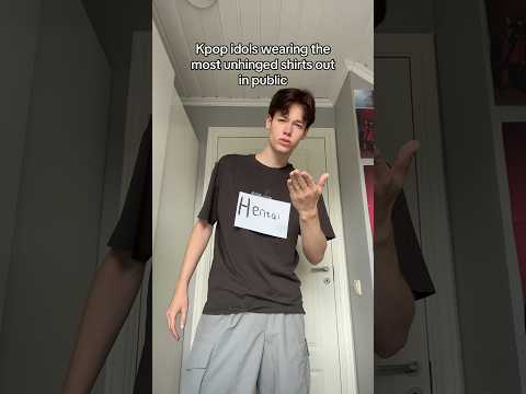 Kpop idols wearing unhinged shirts