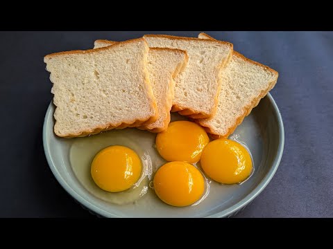 Simple Egg & Bread Tastier Than Pizza. Healthy Breakfast Ideas! Cheap & Easy Recipe.