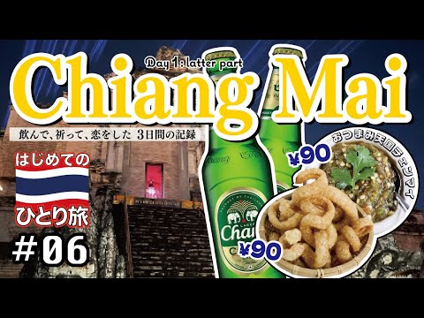 ◈ タイひとり旅 #06◈ おつまみ天国チェンマイ！90円の激旨ローカルグルメ！食べて、祈ったら、恋に堕ちました︙ワットプラシン︙ワットチェディルアン📍タイ | チェンマイ| Thailand