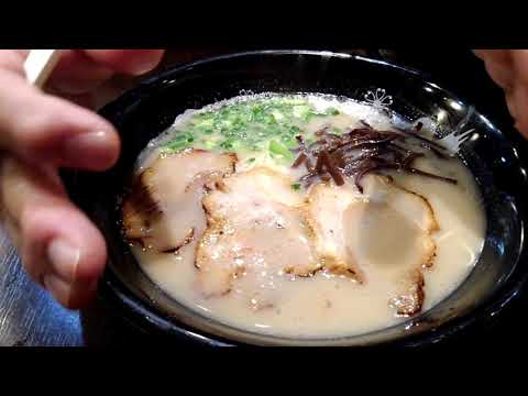 久留米ラーメン石田一龍！女房が濃厚ラーメンとチャーシュー丼食べやがった😁