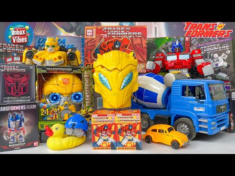 Satisfying with Unboxing BUMBLEBEE Transformers 5 - Giant CONCRETE MIXER Truck Toy Collection ASMR