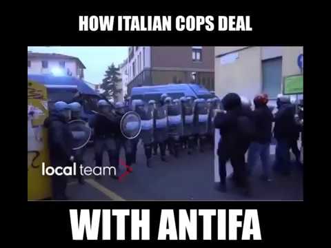 How italian Cops deal with Antifa