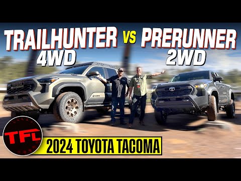 Here's How the 2WD 2024 Toyota Tacoma PreRunner Compares to the All-New 4WD Trailhunter!