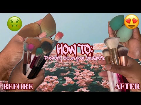 HOW TO: Properly Clean Your Makeup Brushes | +Beauty Blender & Lashes |Quinteciacha