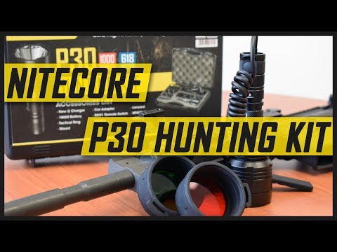 (Discontinued) NITECORE P30 Hunting Kit / 676 Yd Throw Flashlight, Mount, Pressure Switch & Filters