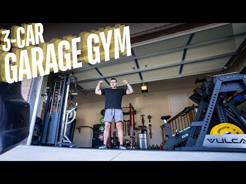 Man Turns ENTIRE 3-Car Garage into Home Gym!