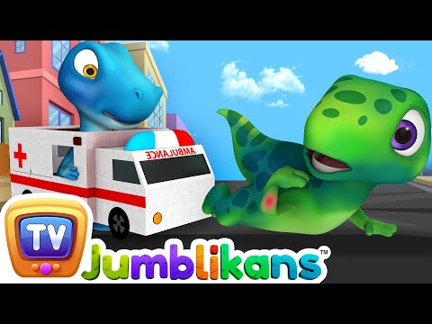 The Ambulance Pretend Play Song with Jumblikans Dinosaurs -  ChuChuTV Toddler Learning Videos