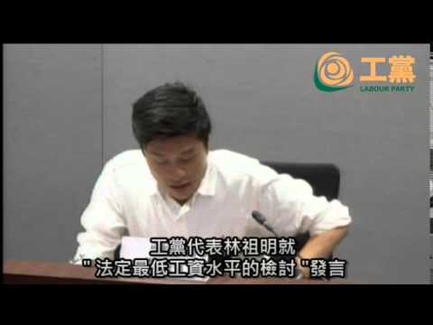 2014-06-17 工黨林祖明就"法定最低工資水平的檢討"發言